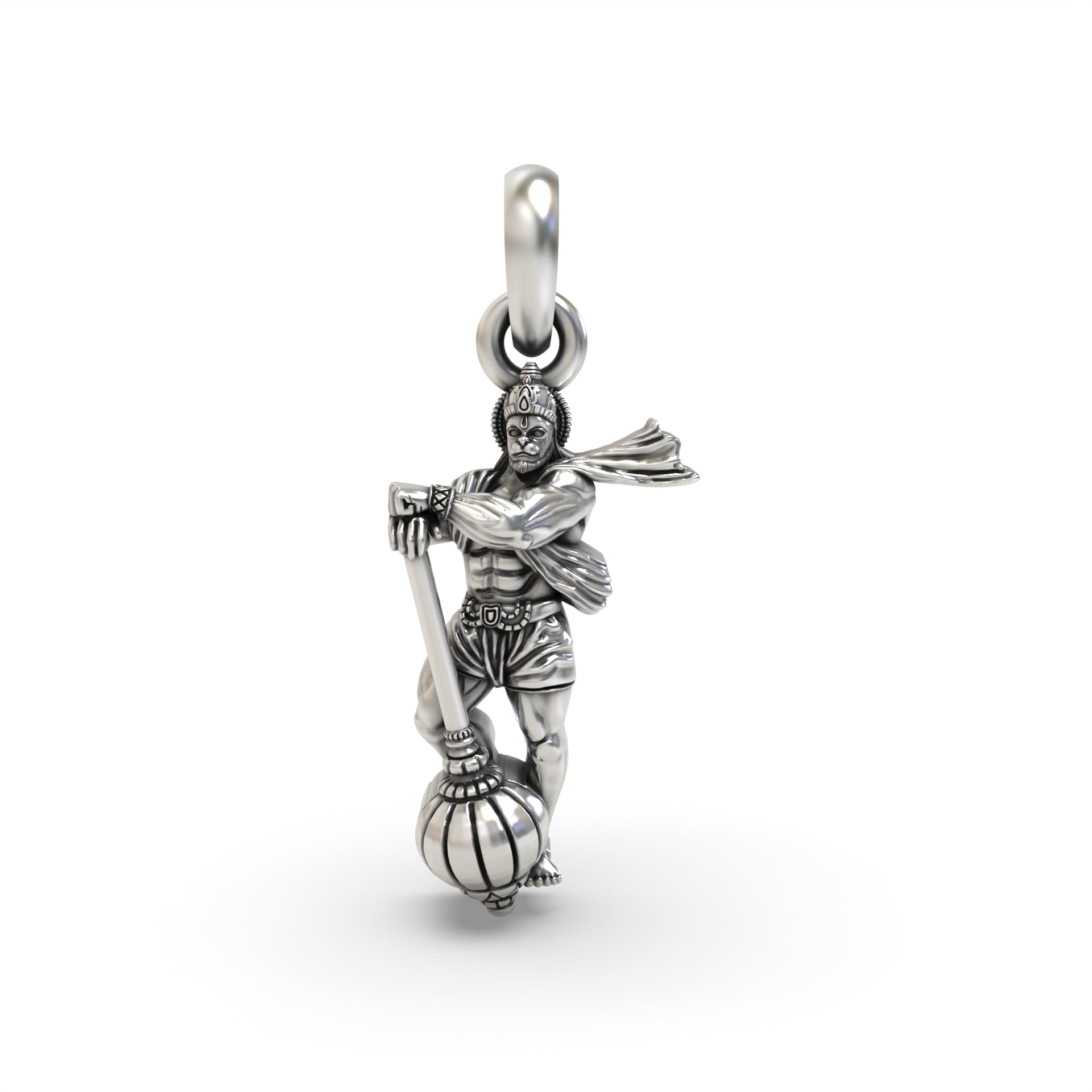 Silver Standing Hanumanji Pendant Main image