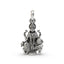 Handcrafted 925 silver Lakshmi pendant with lotus flowers, detailed jewelry for devotion and style