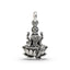925 Silver Lakshmi Pendant, Seated on Lotus, Handcrafted Spiritual Jewelry