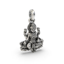 Hollow back design of the 925 sterling silver Lakshmi pendant, crafted for lightweight and comfortable daily wear.
