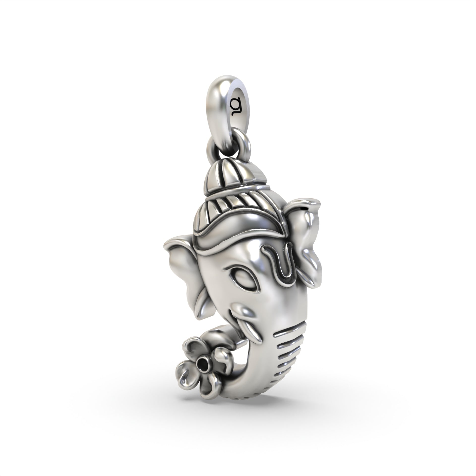 Silver ganesh face Pendant Secondary image