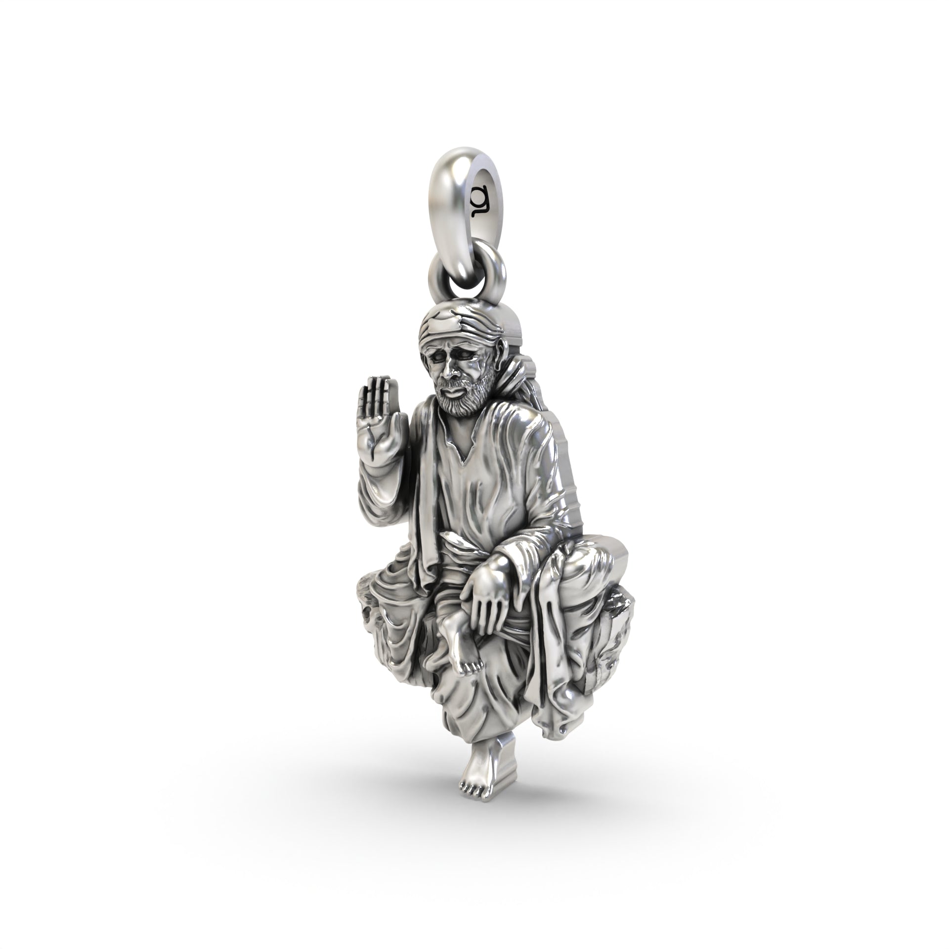 Silver Saibaba Pendant Secondary image