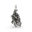 Front view of the Alankar 925 sterling silver Radha Krishna pendant with a detailed, oxidized finish.