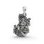 925 silver Hare Krishna pendant front view