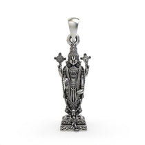 925 silver Tirupati Balaji pendant front view,