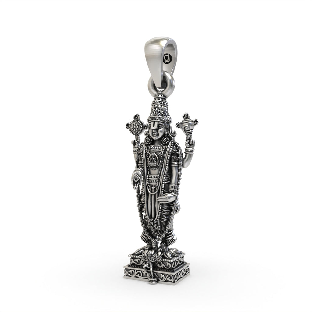 Close detail of 925 silver Balaji pendant,