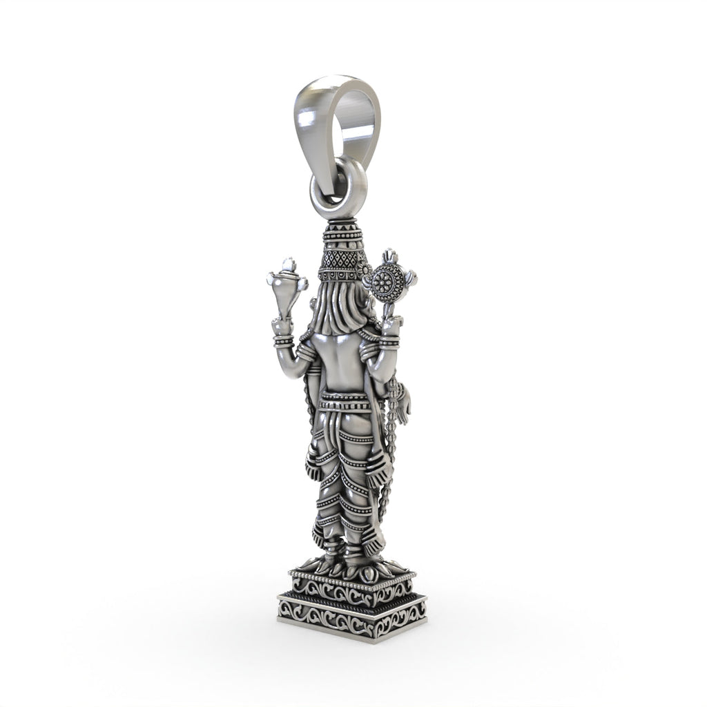925 silver Balaji pendant for devotional wear,