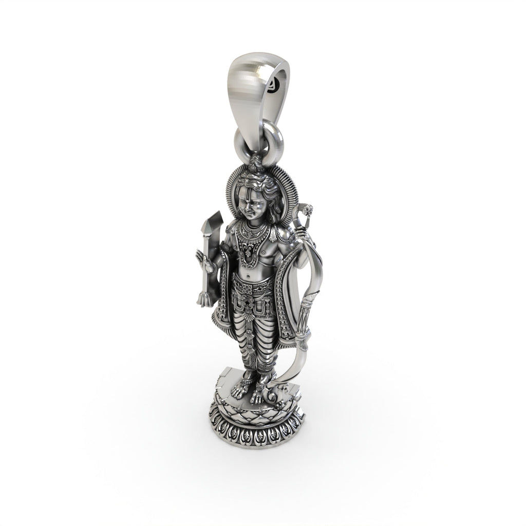 925 silver Lord Ram pendant for devotional wear,