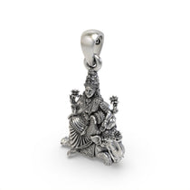 925 silver Lakshmi pendant for devotional wear