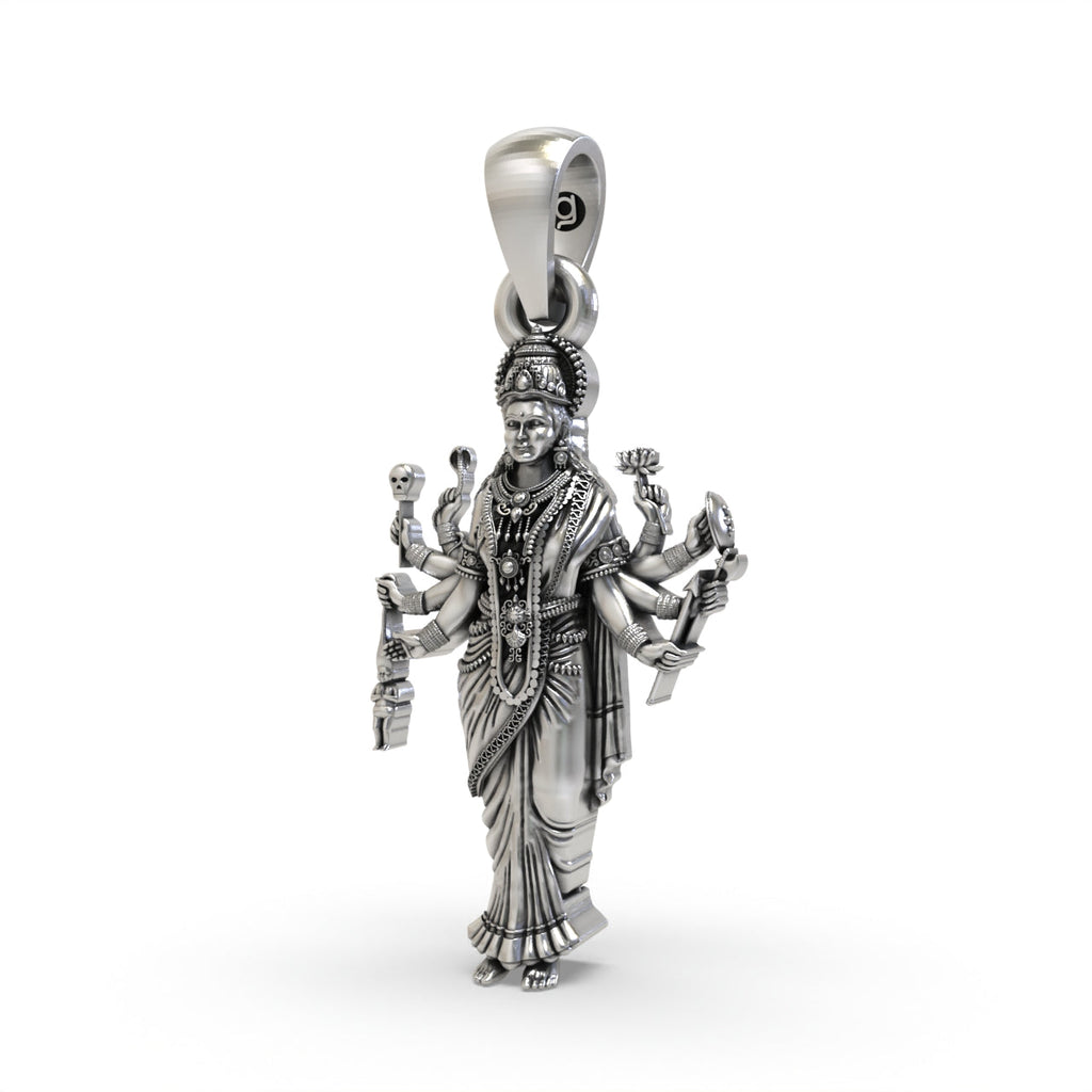 Close detail of 925 silver Sadhi Maa pendant,