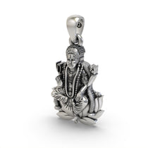Side profile of the Bala Tripurasundari pendant, displaying its dimensions and lightweight hollow back design.