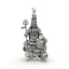 A detailed front view of the 925 sterling silver Muniswarar locket, showcasing the deity's intricate features.
