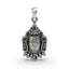 Front view of the oxidized 925 Silver Mahakal Pendant, showcasing the intricate Ujjain Mahakaleshwar design.