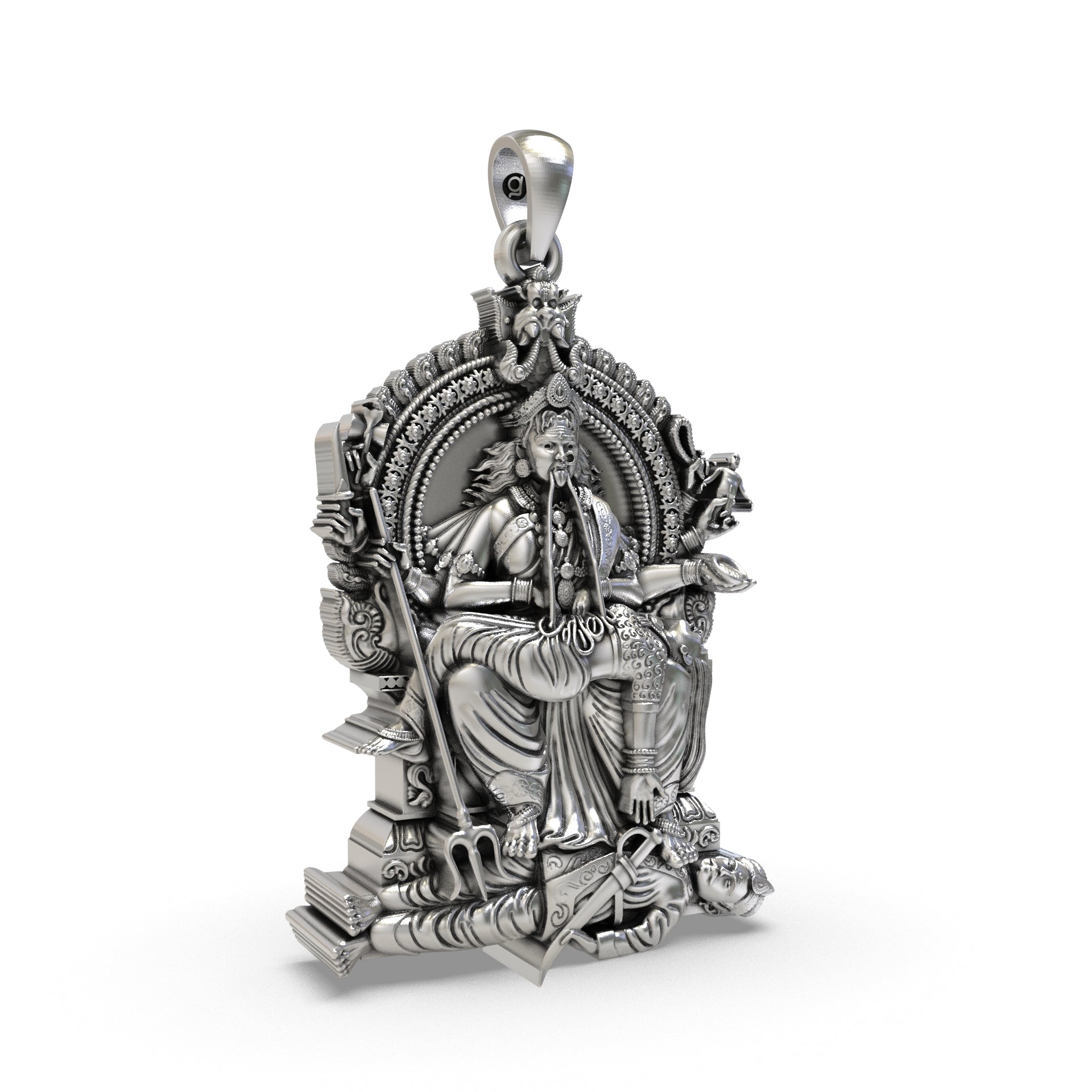 Periyachi Amman 925 Silver Pendant Secondary image