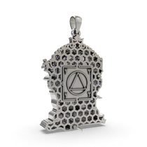 The Periyachi Amman 925 silver pendant shown on a neutral background to display its 40mm size and proportions.