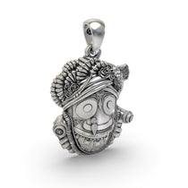 A side profile shot of the handcrafted 925 silver Jagannath locket, showcasing its dimensional design and finish.