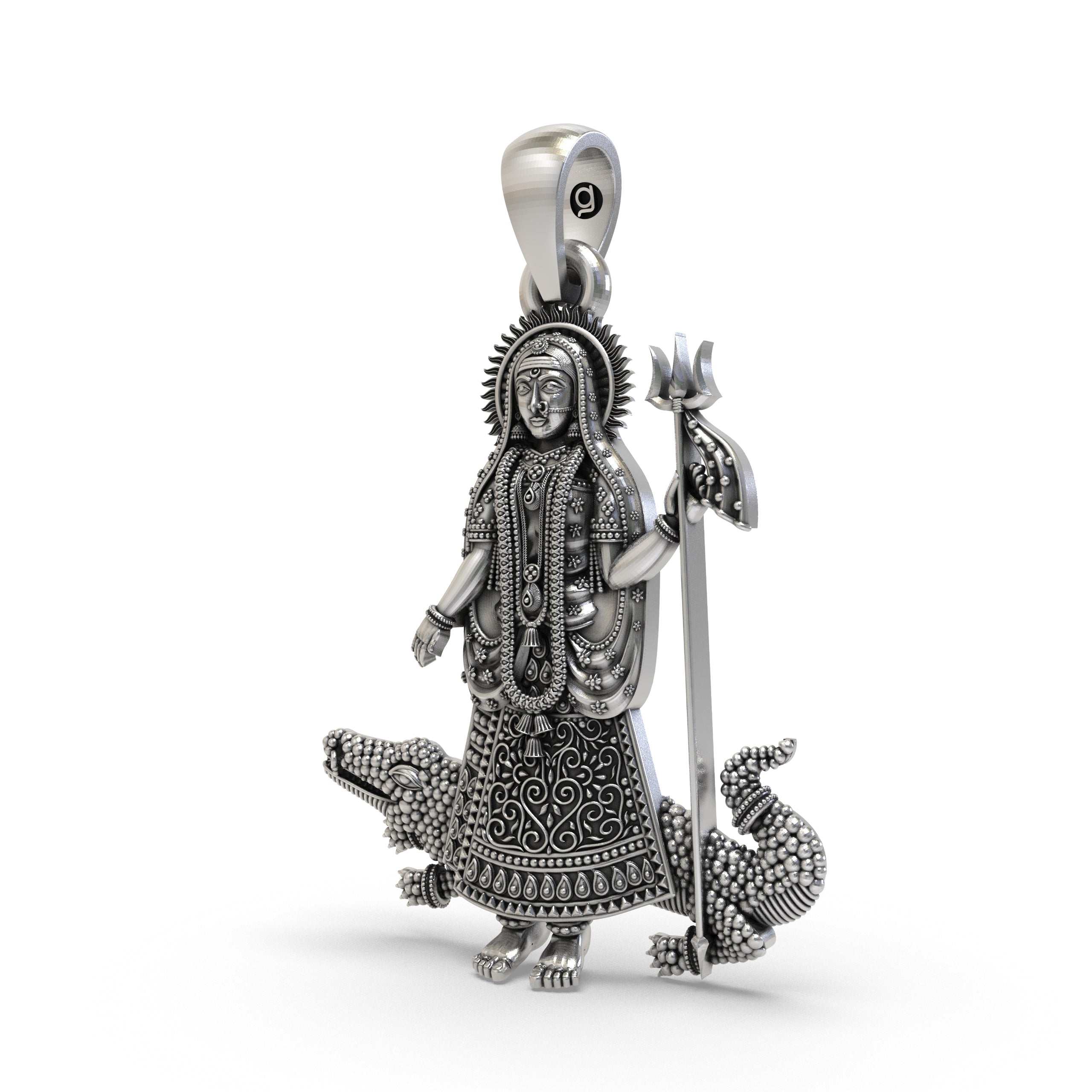 Authentic Silver Khodiyar Maa Pendant – Handcrafted Spiritual Jewelry for Divine Protection & Blessings Secondary image