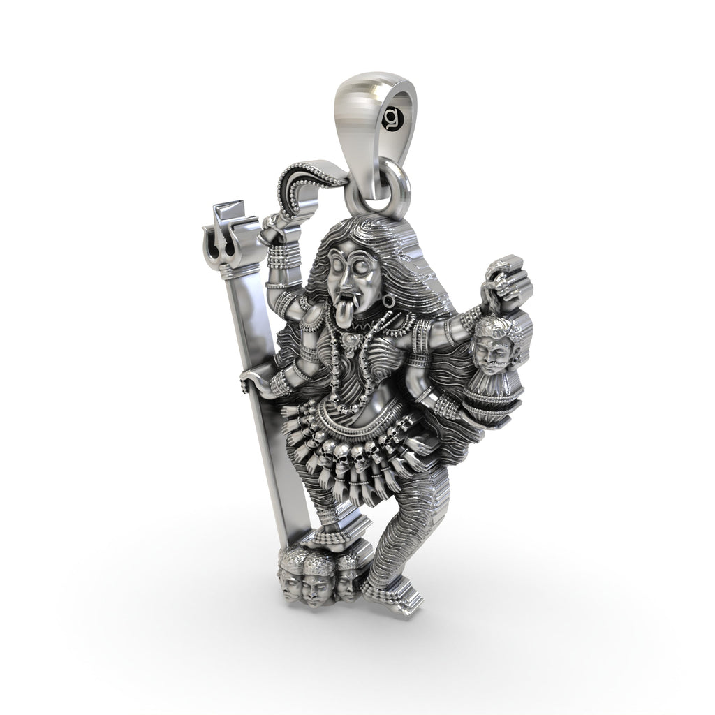 The hollow back design of the 925 sterling silver Kalimaa pendant, showing its lightweight build for comfort.