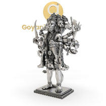 Side profile of the 1.5-inch 925 Silver Panchmukhi Hanumanji 3D Idol, showing the depth and three-dimensional design.