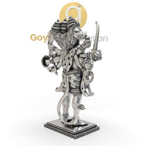 Rear view of the 925 Silver Panchmukhi Hanumanji 3D Idol, displaying the solid sterling silver construction and form.