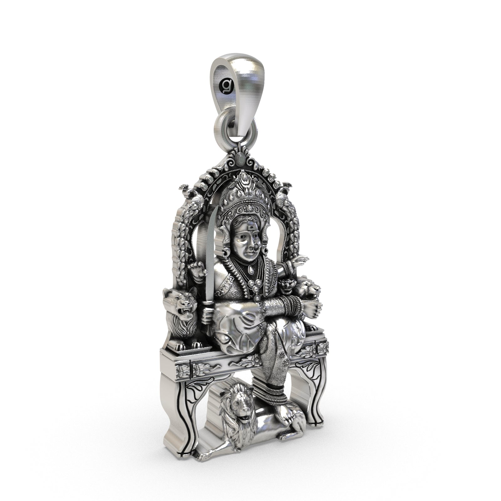 925 Silver But Bhavani Maa Pendant Secondary image