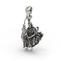 Reverse side of the sterling silver Bahuchar Maa pendant, showcasing its lightweight hollow back construction for daily