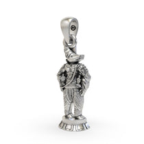 Angled side profile of the Lord Vishnu Varaha avatar pendant in 925 sterling silver, highlighting its divine form.