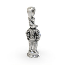 The lightweight 925 silver Varaha Dev pendant shown with its hollow back design for comfortable daily wear.