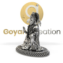 A full-length shot of the premium 925 Silver Hanumanji 3D Idol, a symbol of devotion, courage, and protection.