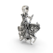 Rear view of the 925 silver Guga Veer locket, displaying the hollow back design for lightweight comfort.