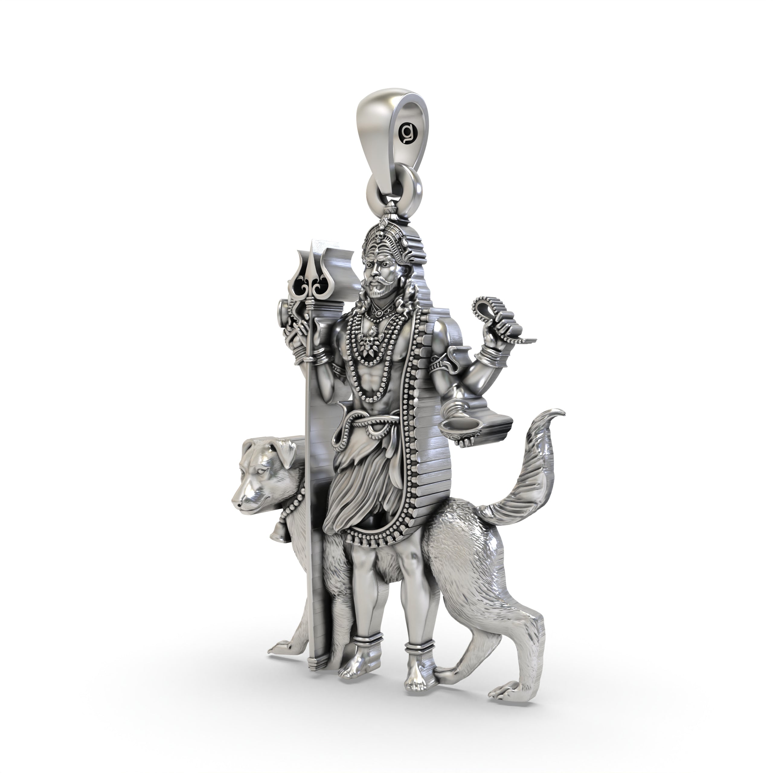 925 Silver Kaal Bhairav Pendant – Divine Protection & Strength Secondary image