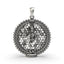Front view of the detailed 925 silver Nataraja pendant showing Lord Shiva in his divine cosmic dance pose.