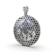 Side profile of the handcrafted 925 silver Nataraja pendant, displaying its depth and three-dimensional form.