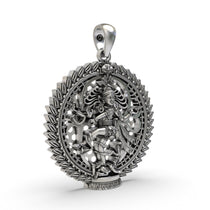 The 925 silver Lord Shiva Nataraja pendant on a surface, emphasizing its spiritual and artistic design.