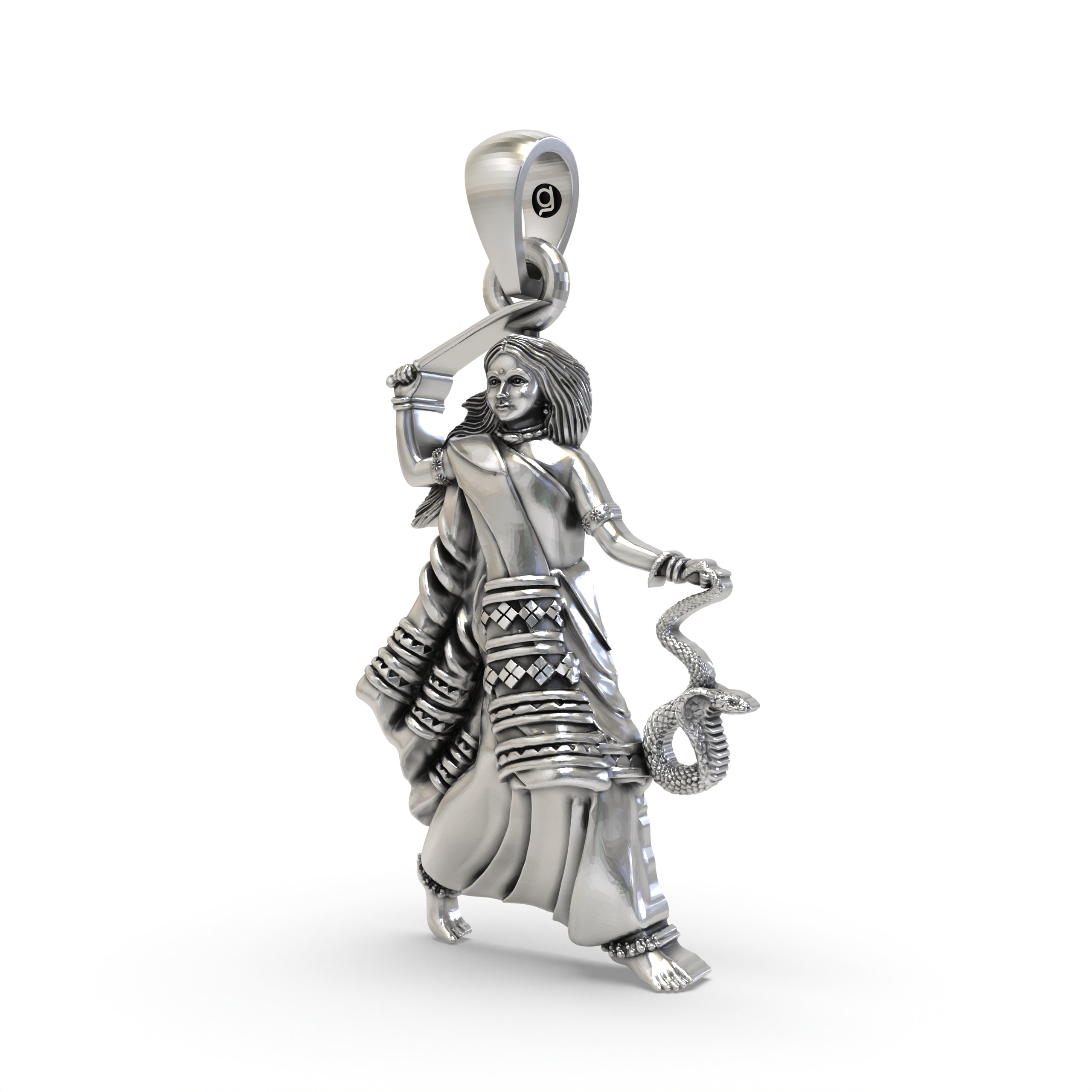 925 Silver Mogal Maa Pendant – Hindu Goddess Mogal Maa Jewelry Secondary image
