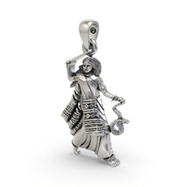 Rear view of the 925 sterling silver Mogal Maa pendant, showing the hollow design for lightweight daily comfort.
