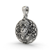 Side profile of the 925 silver Hanuman coin pendant, showcasing its coin-shaped design and lightweight hollow back.