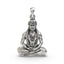 Front view of the intricately detailed Muneshwara Swamy pendant, handcrafted in oxidized 925 sterling silver.