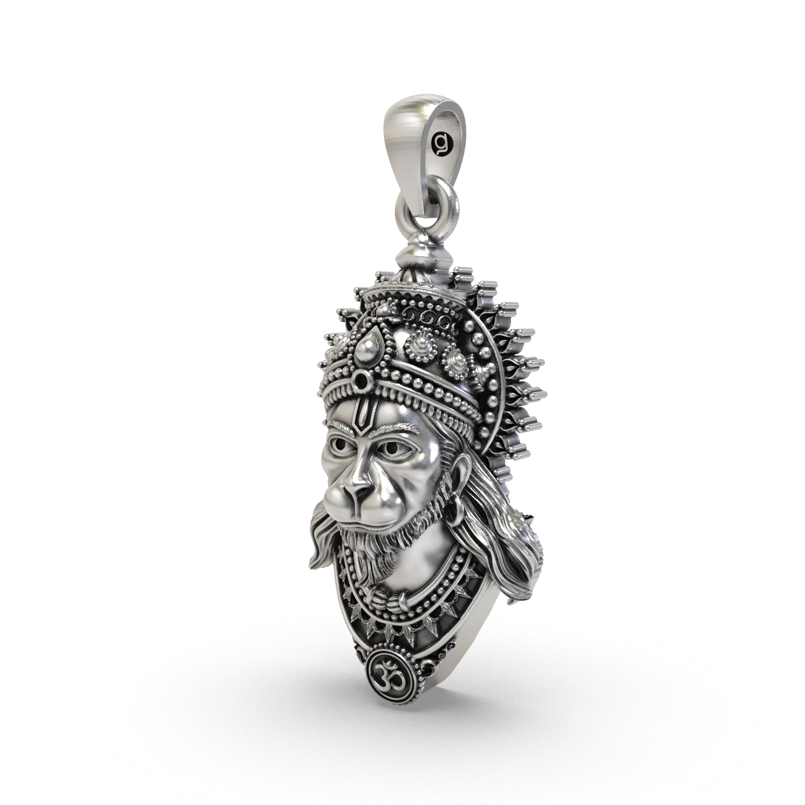 925 Silver Hanumanji Pendant Secondary image