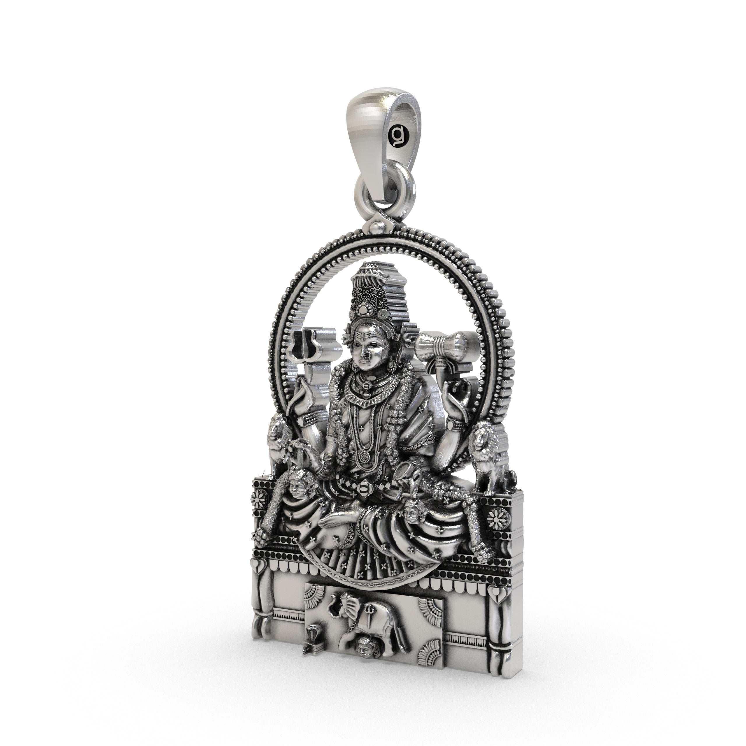 925 Silver Sri Mannamma Devi Pendant Secondary image