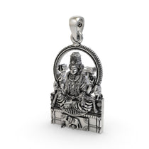 Back view of the Sri Mannamma Devi pendant, showing its hollow design in 925 silver for comfortable everyday wear.