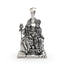 Front view of the 925 sterling silver Shiva Family Pendant showing Lord Shiva, Parvati, and Ganesha together.