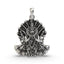 Front view of the intricately detailed 925 Silver Narsimha Bhagwan Pendant with an oxidized finish, showcasing its sacred