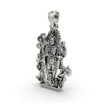 Back view of the Kaal Bhairav Pendant, showing the hollow design for lightweight and comfortable wear.