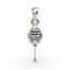 Front view of the 925 Sterling Silver Murugan Vel Pendant, showcasing its sacred spear design with an oxidized finish.