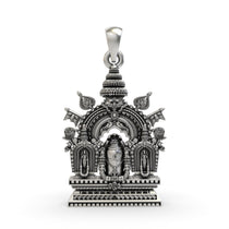 Front view of an oxidized 925 silver Shivling pendant, a sacred Lord Shiva amulet for spiritual protection and daily wear.