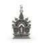 Front view of an oxidized 925 silver Shivling pendant, a sacred Lord Shiva amulet for spiritual protection and daily wear.