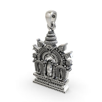 The back of the 925 silver Shivling Lord Shiva pendant, revealing its lightweight hollow design for comfortable daily wear.
