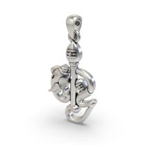 Side profile of the Murugan Vel pendant in 925 silver, showing its dimensions and elegant spiritual form.