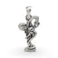 Front view of a detailed 925 silver Lord Shiva pendant with a coiled snake, Trishul, and Damru on an oxidized finish.